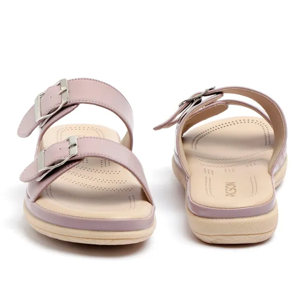 PICSON_Women_Stylish_Double_Buckle_Slides_|_Premium_Look_&_Extra_Soft_Cushion_Flats_Sandal