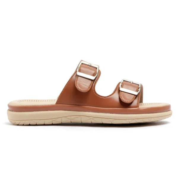 PICSON_Women_Stylish_Double_Buckle_Slides_|_Premium_Look_&_Extra_Soft_Cushion_Flats_Sandal