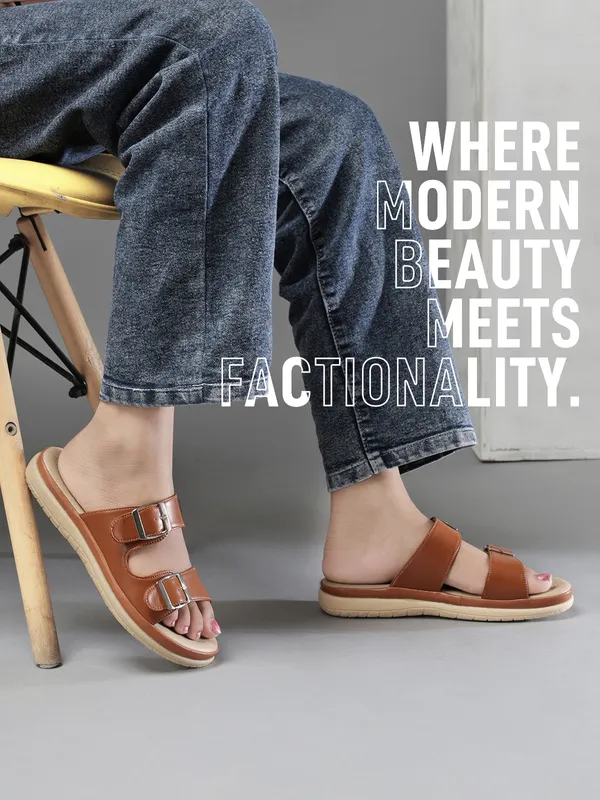 PICSON_Women_Stylish_Double_Buckle_Slides_|_Premium_Look_&_Extra_Soft_Cushion_Flats_Sandal