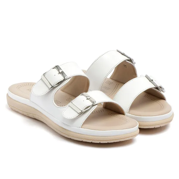 PICSON_Women_Stylish_Double_Buckle_Slides_|_Premium_Look_&_Extra_Soft_Cushion_Flats_Sandal