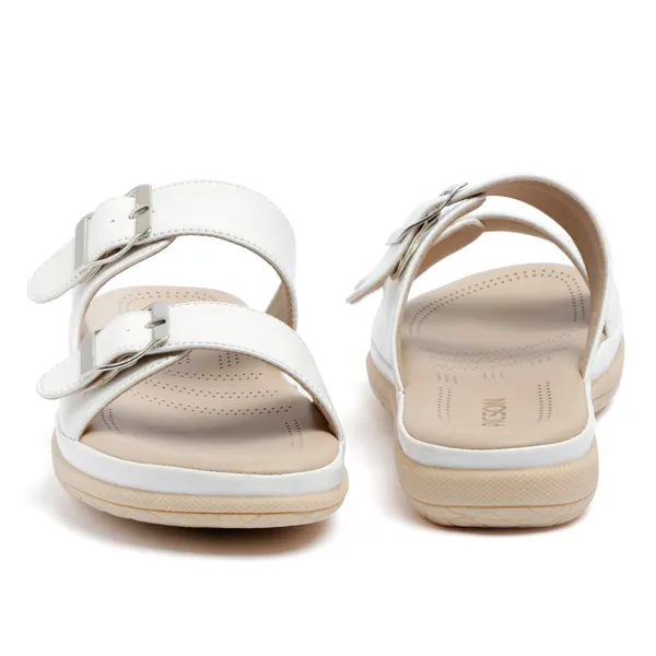 PICSON_Women_Stylish_Double_Buckle_Slides_|_Premium_Look_&_Extra_Soft_Cushion_Flats_Sandal