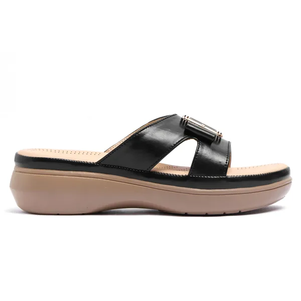 PICSON_Comfortable_Slide_Sandal_|_Gold_Buckle_Detail_with_Extra_Soft_Cushioning