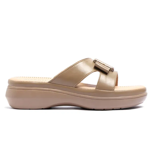 PICSON_Comfortable_Slide_Sandal_|_Gold_Buckle_Detail_with_Extra_Soft_Cushioning