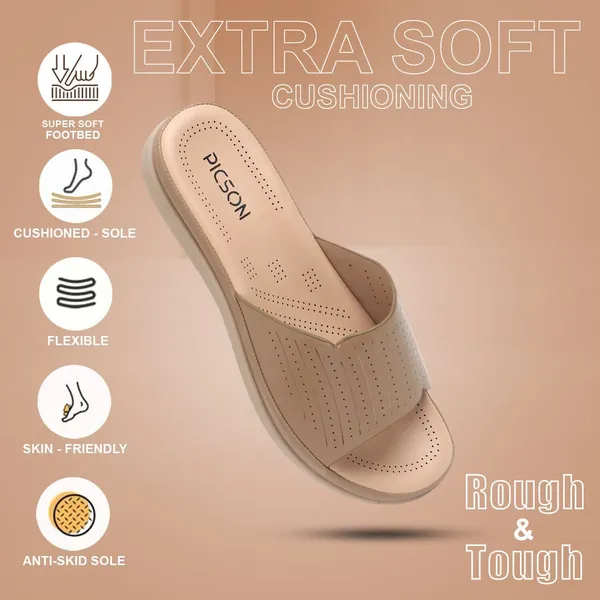 Beige_Synthetic_Leather_Premium_Slide_Sandal_For_Women