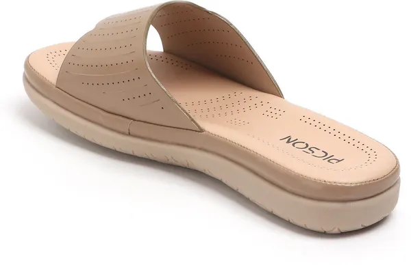 Beige_Synthetic_Leather_Premium_Slide_Sandal_For_Women