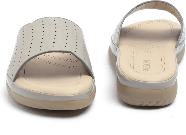 Grey_Synthetic_Leather_Premium_Slide_Sandal_For_Women