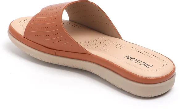 Tan_Synthetic_Leather_Premium_Slide_Sandal_For_Women