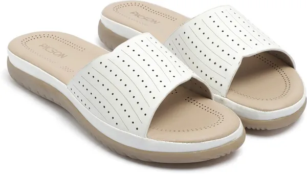 White_Synthetic_Leather_Premium_Slide_Sandal_For_Women