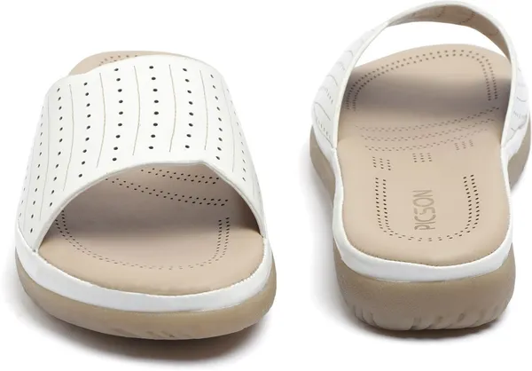 White_Synthetic_Leather_Premium_Slide_Sandal_For_Women