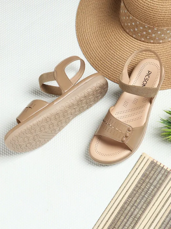 Beige_Synthetic_Leather_Premium_Sandal_For_Women