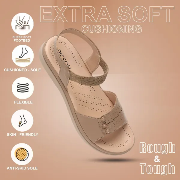 Beige_Synthetic_Leather_Premium_Sandal_For_Women