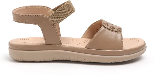 Beige_Synthetic_Leather_Premium_Sandal_For_Women