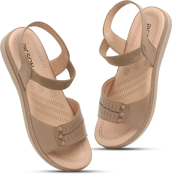 Beige_Synthetic_Leather_Premium_Sandal_For_Women