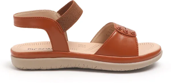 Tan_Synthetic_Leather_Premium_Sandal_For_Women