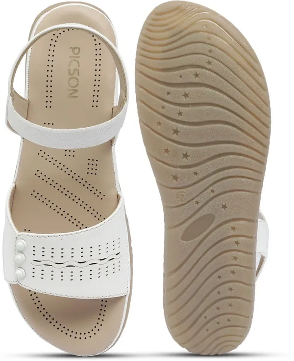 White_Synthetic_Leather_Premium_Sandal_For_Women