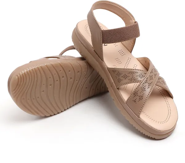 Beige_Synthetic_Leather_Premium_Sandal_For_Women