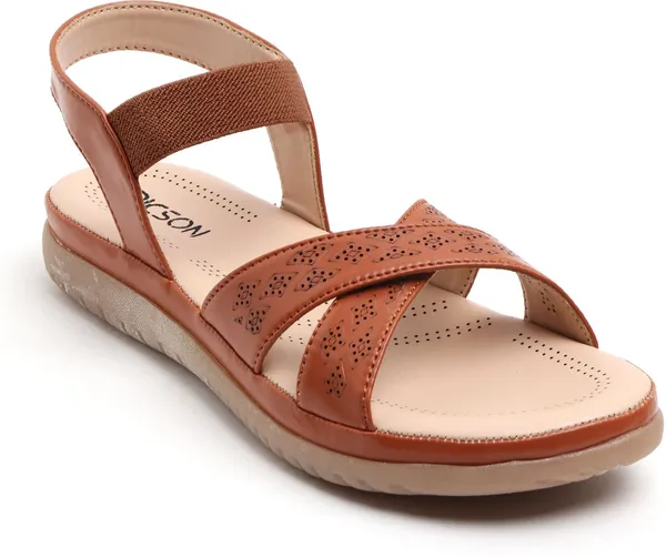 Tan_Synthetic_Leather_Premium_Sandal_For_Women