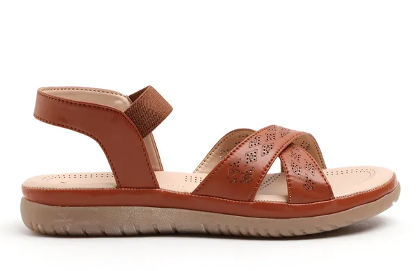 Tan_Synthetic_Leather_Premium_Sandal_For_Women
