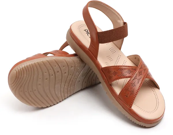 Tan_Synthetic_Leather_Premium_Sandal_For_Women
