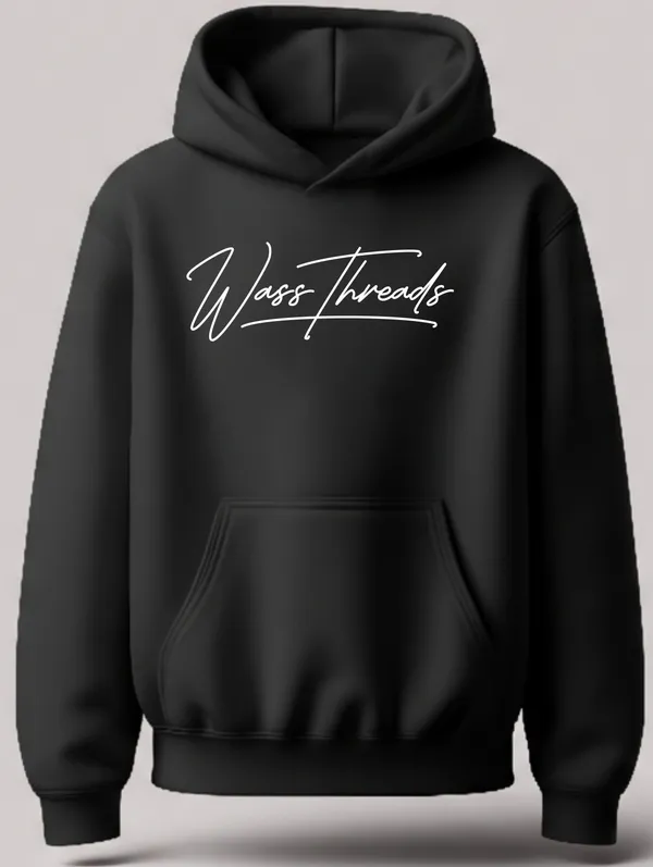 Signautre_Black_Unisex_100%_Cotton_Fleece_Hoodie