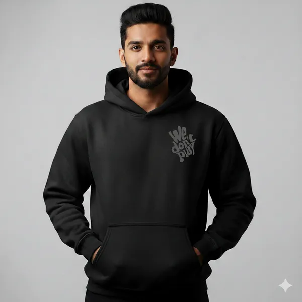 We_Don'T_Play-_Black_Unisex_100%_Cotton_Fleece_Hoodie