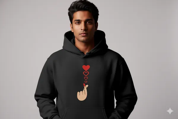 Love_In_The_Air_Black_Unisex_100%_Cotton_Fleece_Hoodie