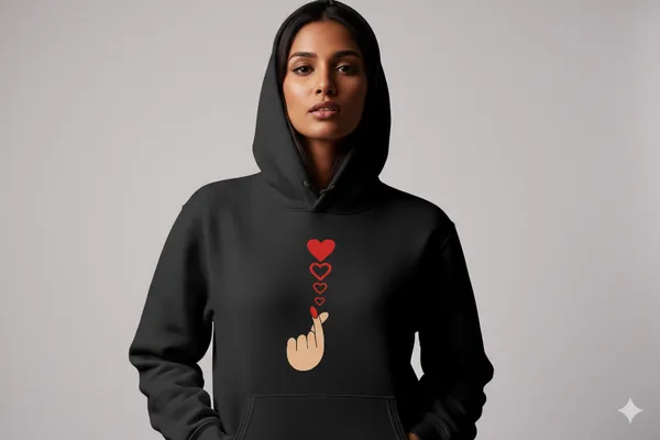 Love_In_The_Air_Black_Unisex_100%_Cotton_Fleece_Hoodie