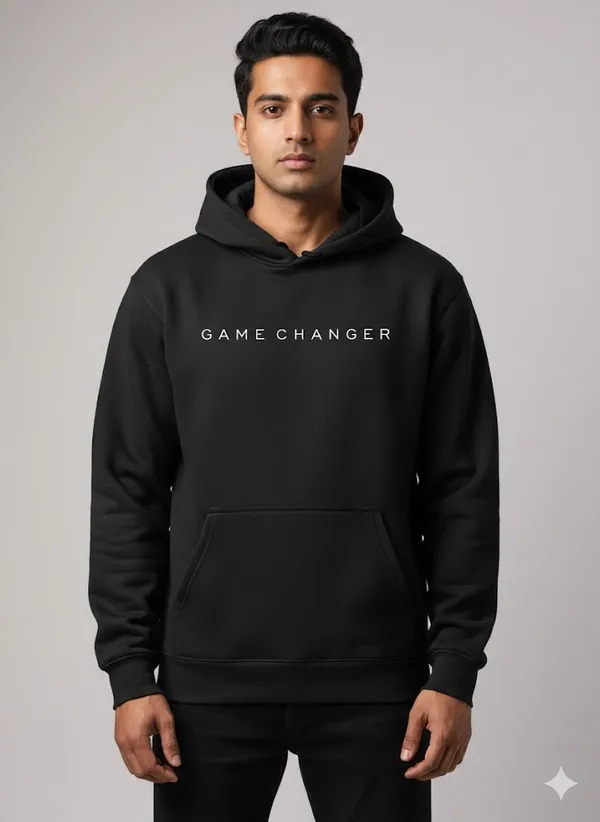 Game_Changer_Black_Unisex_100%_Cotton_Fleece_Hoodie