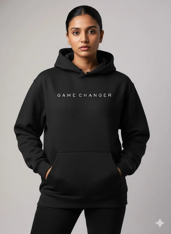 Game_Changer_Black_Unisex_100%_Cotton_Fleece_Hoodie