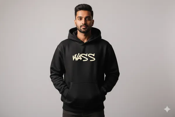 Logo_Talk__Black_Unisex_100%_Cotton_Fleece_Hoodie
