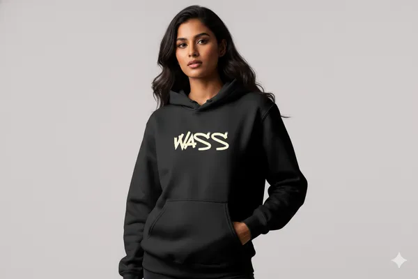 Logo_Talk__Black_Unisex_100%_Cotton_Fleece_Hoodie