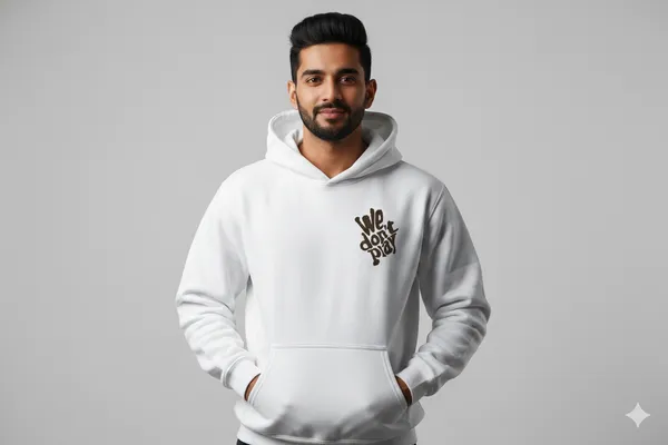 We_Don'T_Play_White_Unisex_100%_Cotton_Fleece_Hoodie