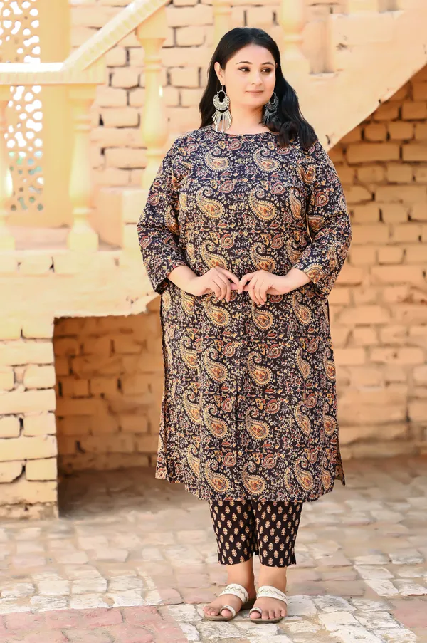 Blue_Cotton_Premium_&_Elegant_Kurta_&_Pant_Set_For_Women