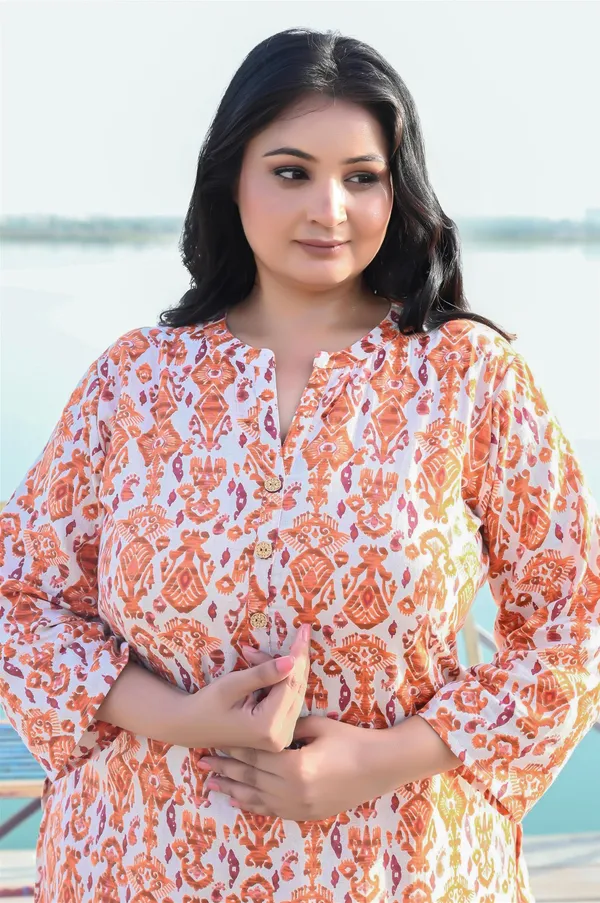 Off_White_Cotton_Premium_&_Elegant_Kurta_&_Pant_Set_For_Women