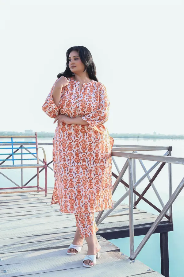 Off_White_Cotton_Premium_&_Elegant_Kurta_&_Pant_Set_For_Women