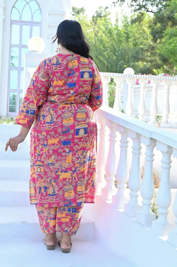 Pink_Cotton_Premium_&_Elegant_Kurta_&_Pant_Set_For_Women