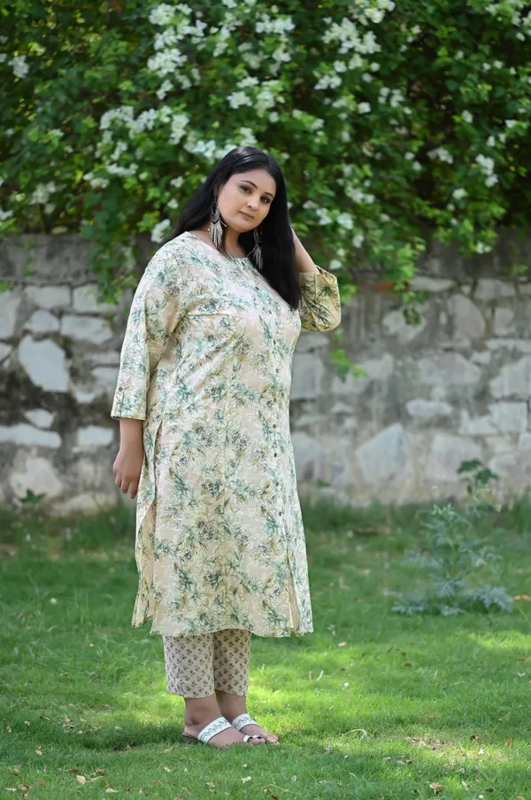 Peach_Cotton_Premium_&_Elegant_Kurta_&_Pant_Set_For_Women