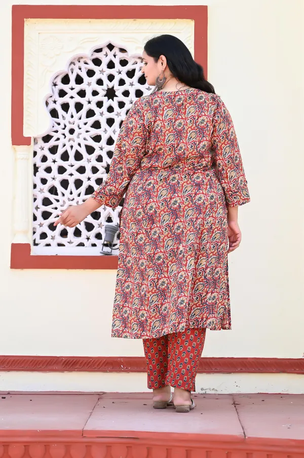 Maroon_Cotton_Premium_&_Elegant_Kurta_&_Pant_Set_For_Women