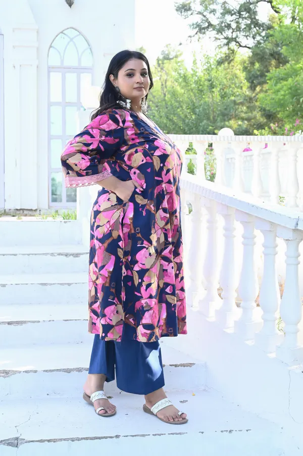Navy_Blue_Cotton_Premium_&_Elegant_Kurta_&_Pant_Set_For_Women