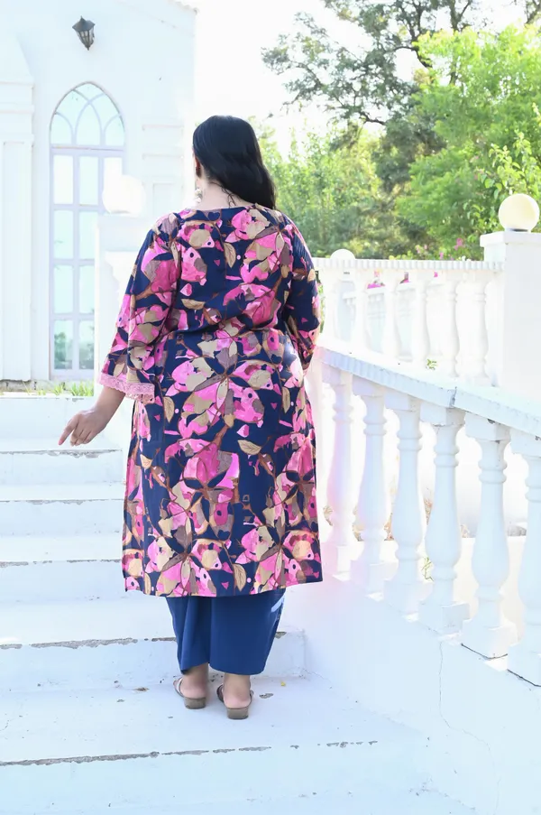 Navy_Blue_Cotton_Premium_&_Elegant_Kurta_&_Pant_Set_For_Women