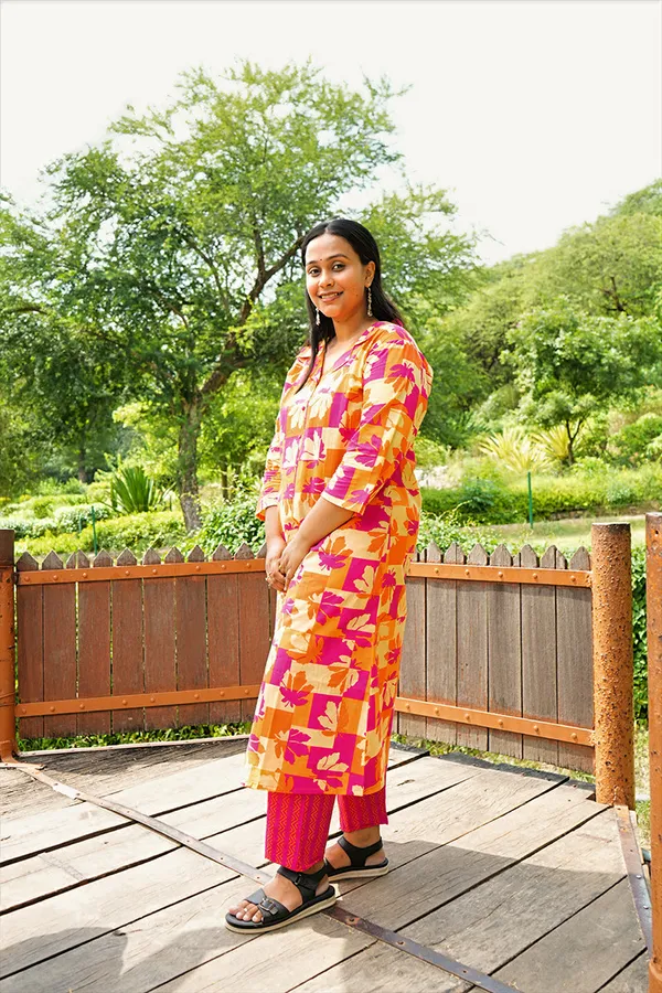 Orange_Pink_Cotton_Premium_&_Elegant_Kurta_&_Pant_Set_For_Women