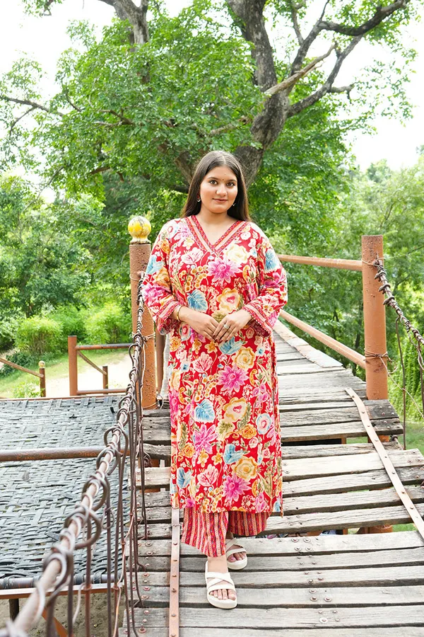 Red_Rayon_Premium_&_Elegant_Kurta_&_Pant_Set_For_Women