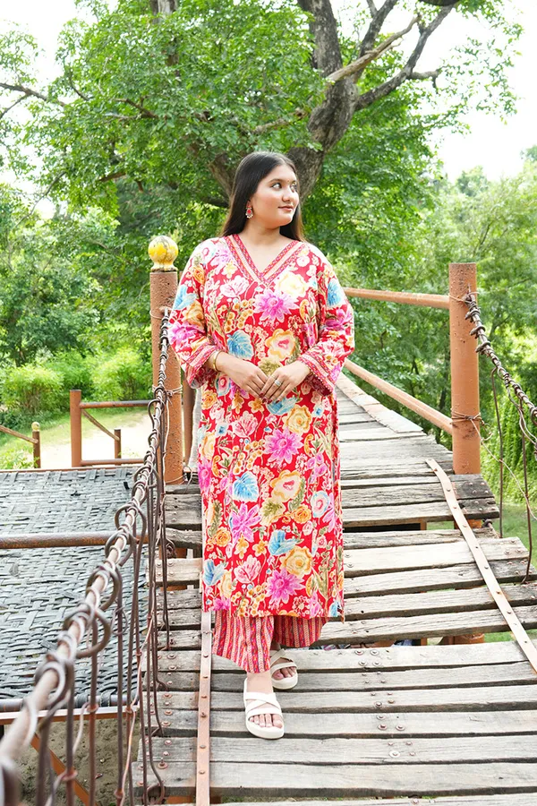 Red_Rayon_Premium_&_Elegant_Kurta_&_Pant_Set_For_Women