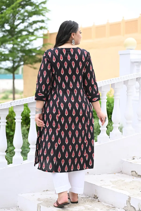 Black_Cotton_Premium_&_Elegant_Kurta_For_Women