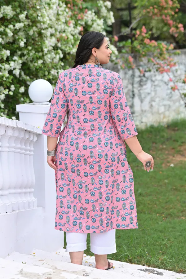 Pink_Cotton_Premium_&_Elegant_Kurta_For_Women