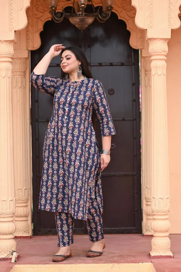 Blue_Katha_Cotton_Premium_&_Elegant_Kurta_&_Pant_Set_For_Women