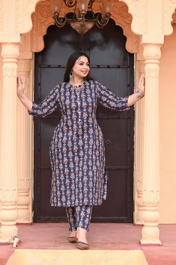 Blue_Katha_Cotton_Premium_&_Elegant_Kurta_&_Pant_Set_For_Women