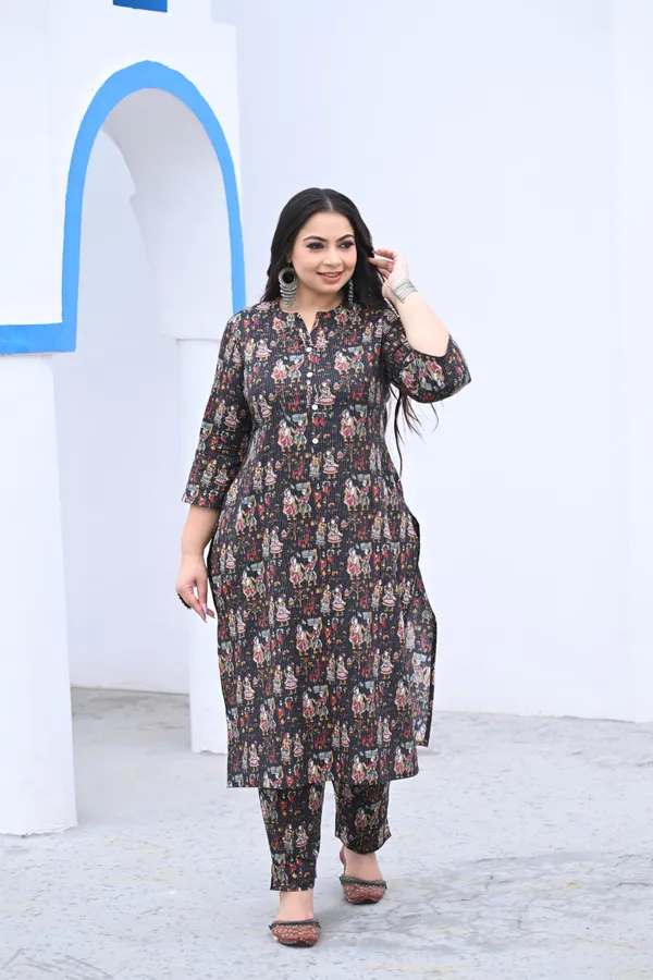 Black_Katha_Cotton_Premium_&_Elegant_Kurta_&_Pant_Set_For_Women