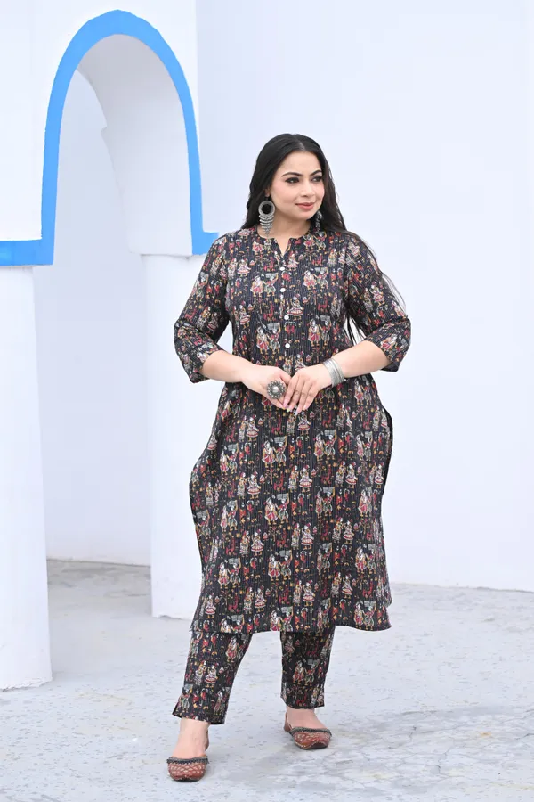 Black_Katha_Cotton_Premium_&_Elegant_Kurta_&_Pant_Set_For_Women