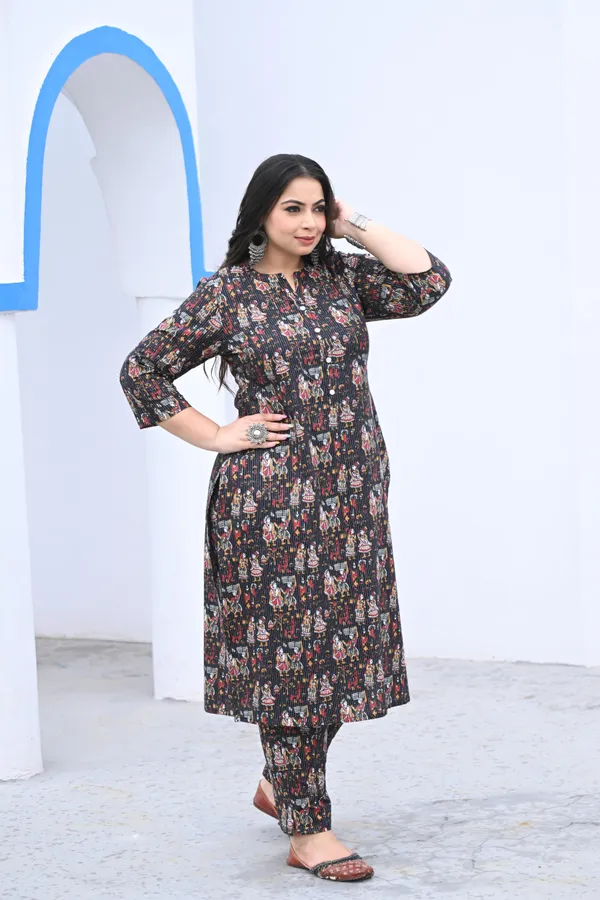 Black_Katha_Cotton_Premium_&_Elegant_Kurta_&_Pant_Set_For_Women